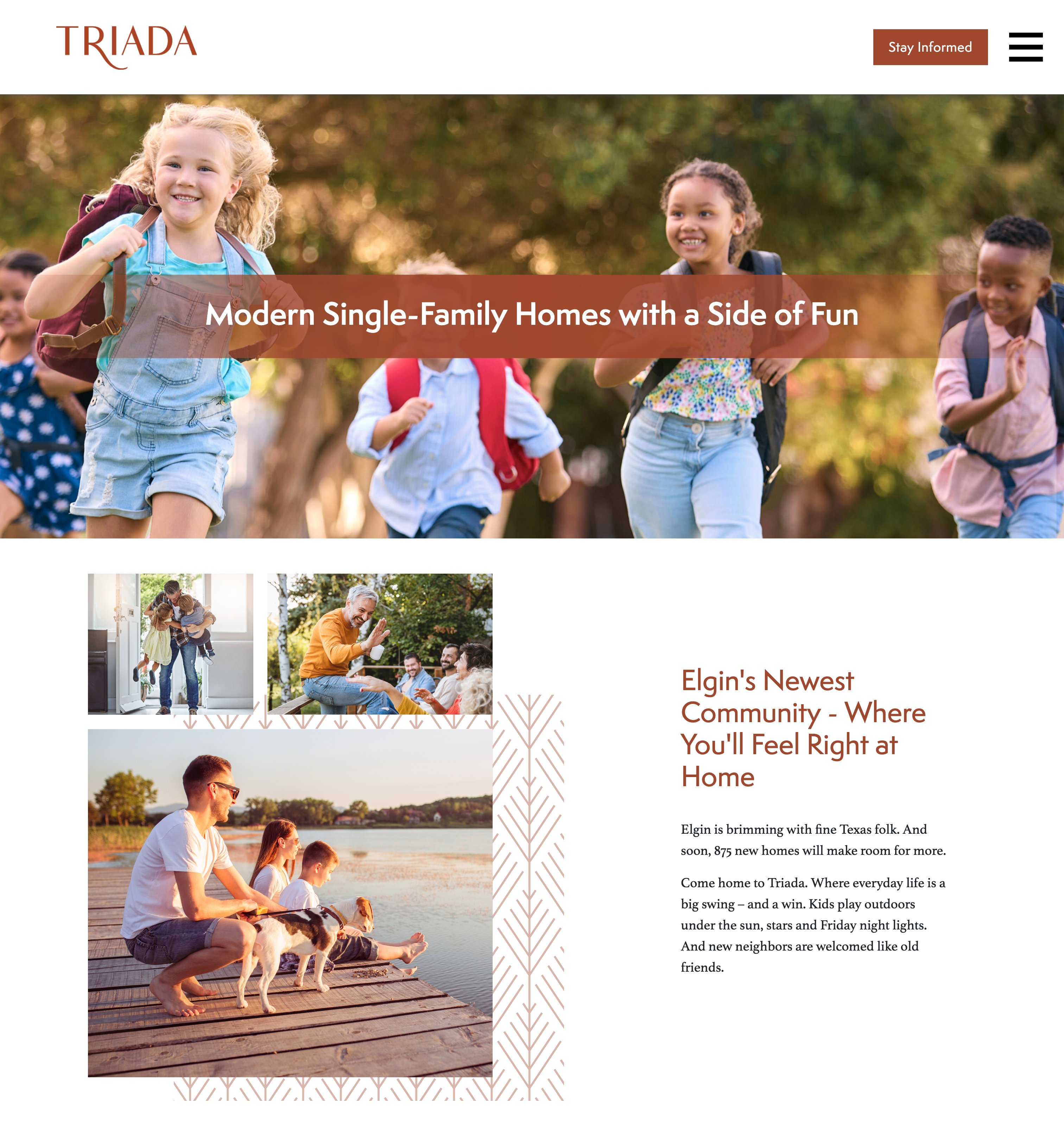 Triada Living website screenshot